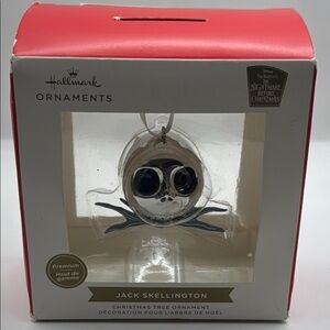 Hallmark x Disney Jack Skellington Black and silver Holiday Ornament